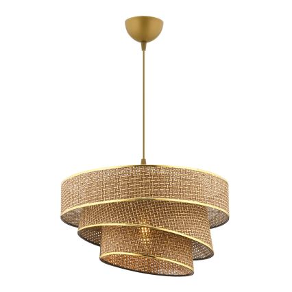 Kedjehängande lampa COUPER 1xE27/60W/230V brun/guld