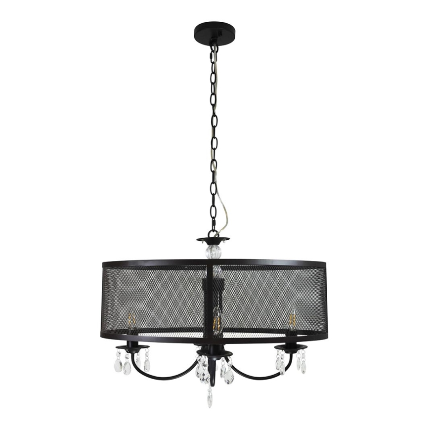 Kedjelampa BRESSO 4xE14/12W/230V svart
