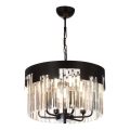 Kedjelampa CRYSTALLINE 6xE27/40W/230V svart
