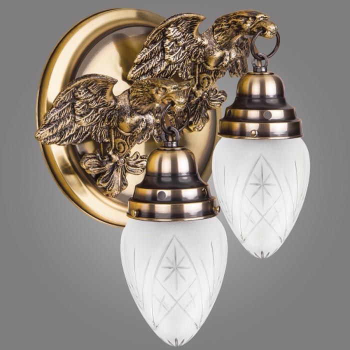 Kemar OK60/2/P - Vägglampa OURO EAGLE 2xE27/60W/230V