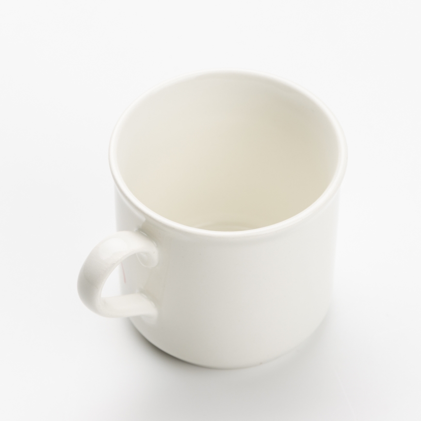 Keramik mugg med tryck vit