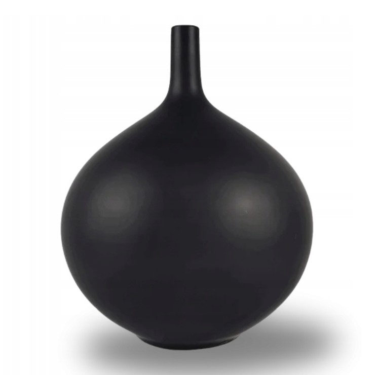 Keramikvas 24 cm matt svart