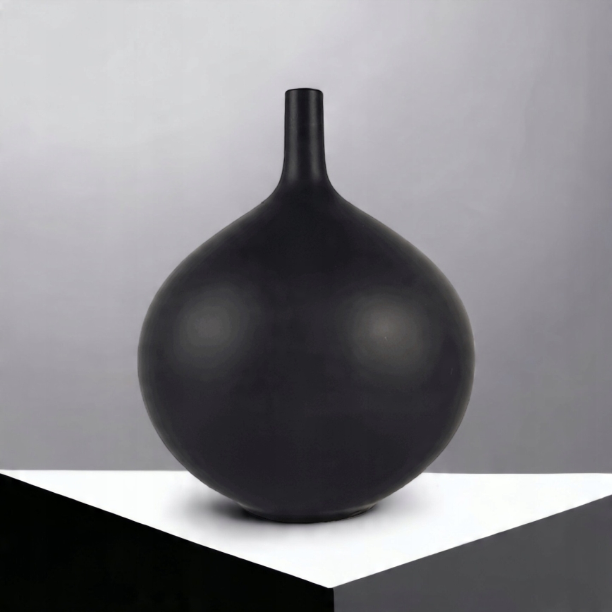 Keramikvas 24 cm matt svart