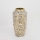 Keramikvas 25x13 cm vit/guld/svart
