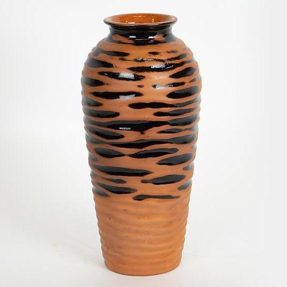 Keramikvas 28,8x13,5 cm tegelsten/svart