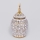 Keramikvas 28x15 cm guld/vit