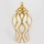 Keramikvas 30,6x16,2 cm guld/vit