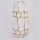 Keramikvas 31,5x15,5 cm guld/vit