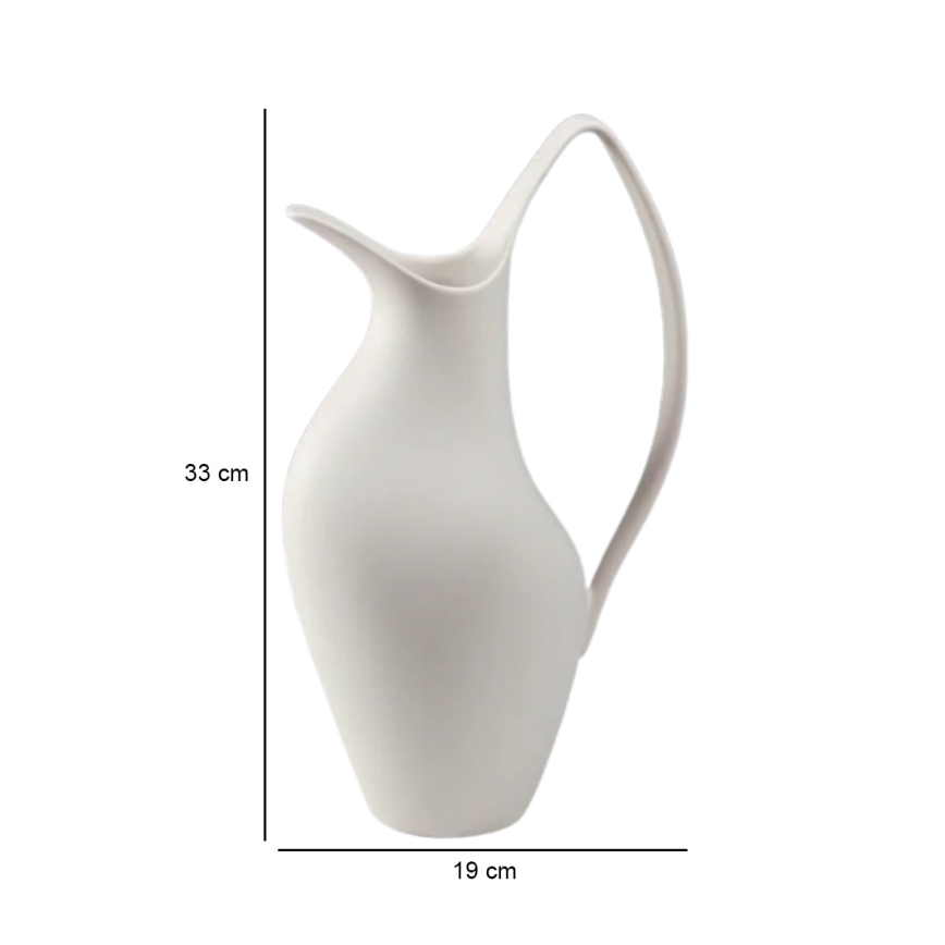 Keramikvas 33x17x19 cm vit