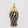Keramikvas 36,5x16 cm guld/svart