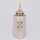 Keramikvas 45,7x16,9 cm guld/vit