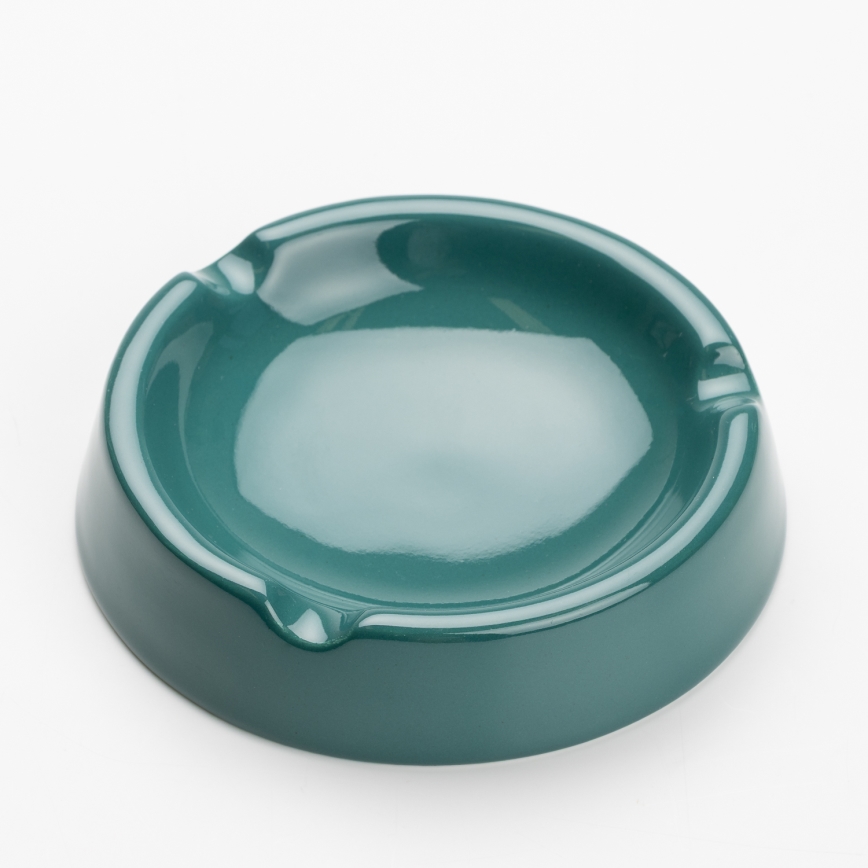 Keramisk askkopp 13 cm turkos