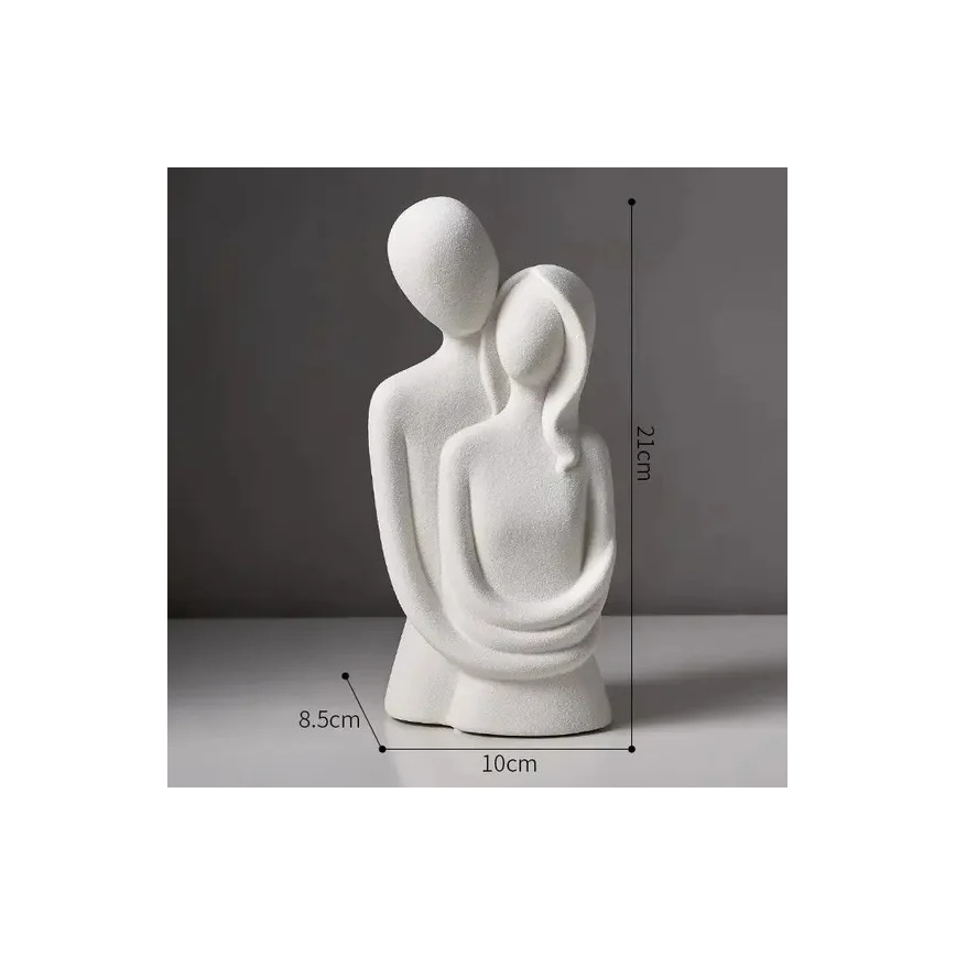 Keramisk bordsdekoration, 21 x 8,5 x 10 cm, vit