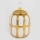 Keramisk burk 18,2x15 cm guld/vit