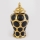 Keramisk burk 27,6x15 cm guld/svart