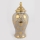 Keramisk burk 33,8x16 cm guld/silver