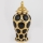 Keramisk burk 33,8x16 cm guld/svart