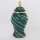 Keramisk burk 41x20 cm guld/grön
