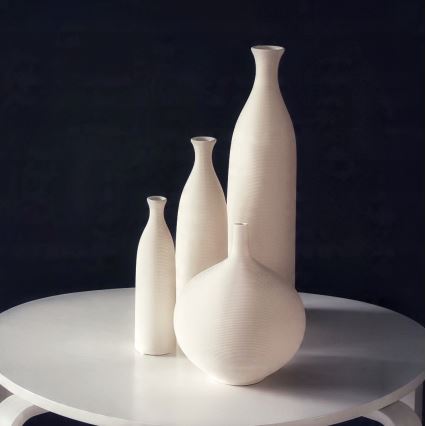 Keramisk vas 24 cm beige