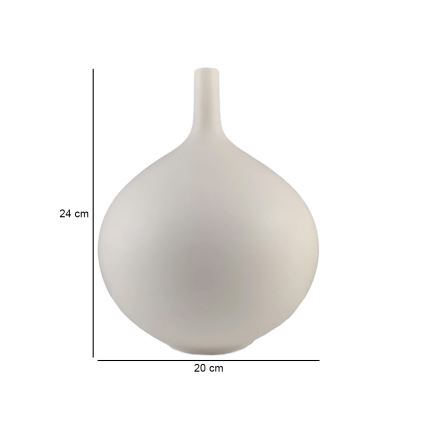 Keramisk vas 24 cm vit