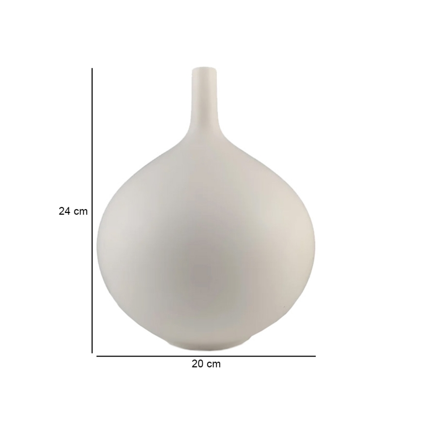 Keramisk vas 24 cm vit