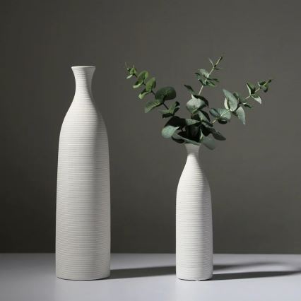 Keramisk vas 25 cm, vit