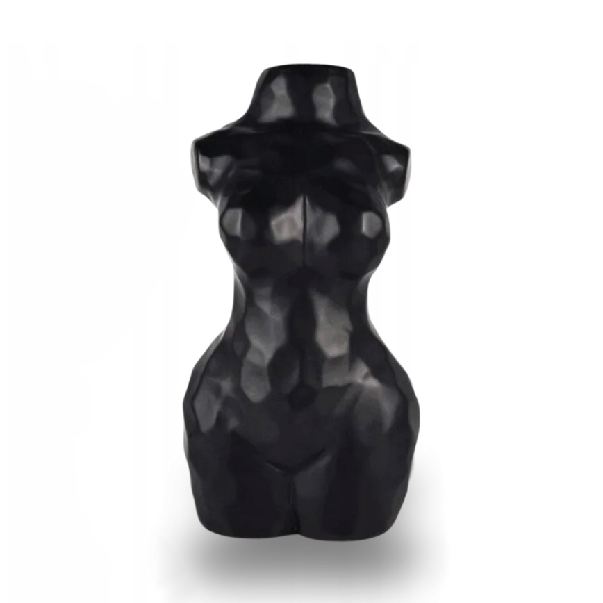 Keramisk vas, 30 cm, svart