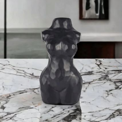 Keramisk vas, 30 cm, svart