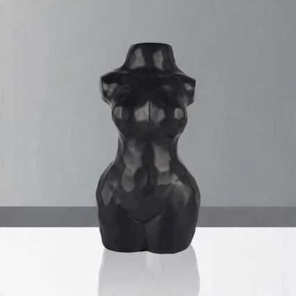 Keramisk vas, 30 cm, svart