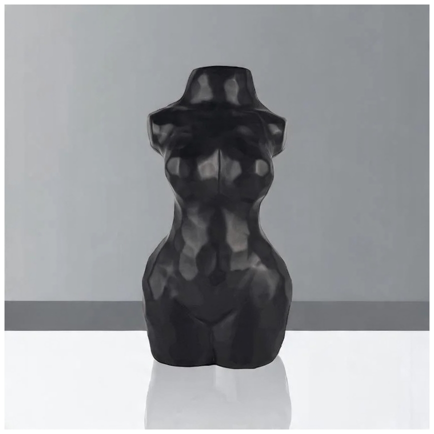 Keramisk vas, 30 cm, svart