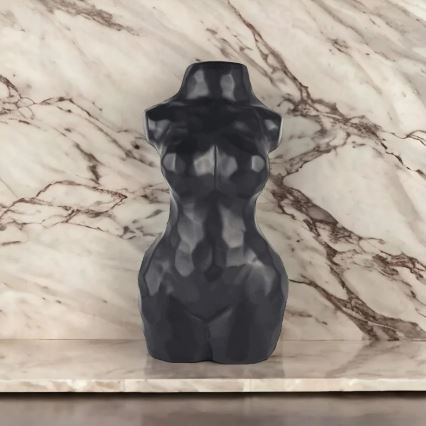 Keramisk vas, 30 cm, svart