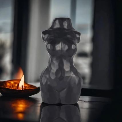 Keramisk vas, 30 cm, svart
