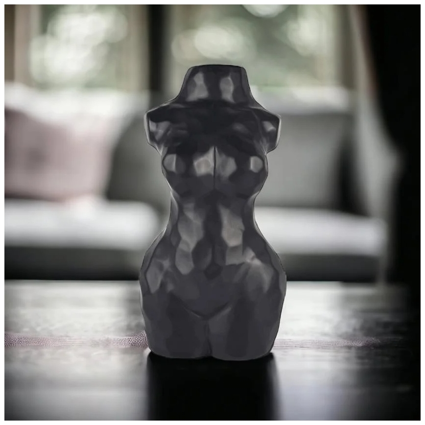 Keramisk vas, 30 cm, svart