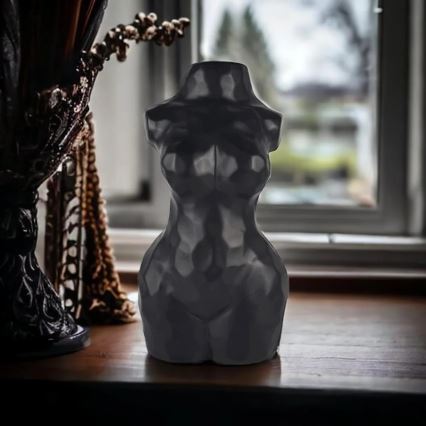 Keramisk vas, 30 cm, svart