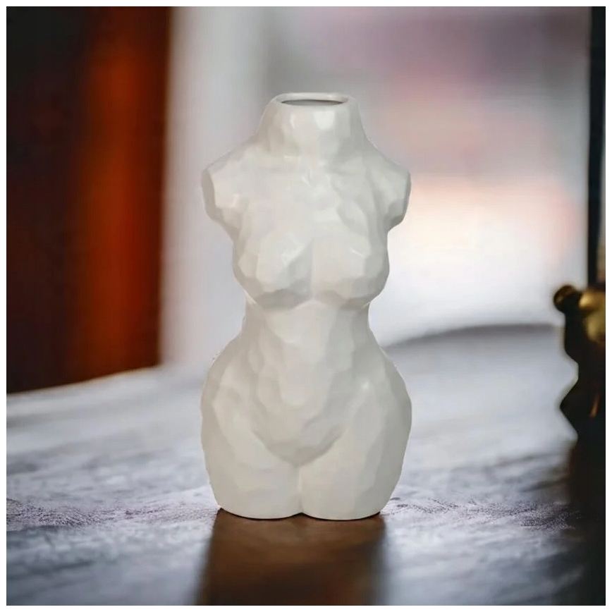 Keramisk vas 30 cm, vit