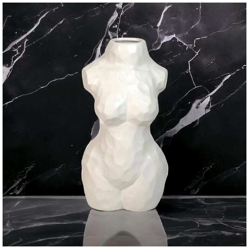 Keramisk vas 30 cm, vit