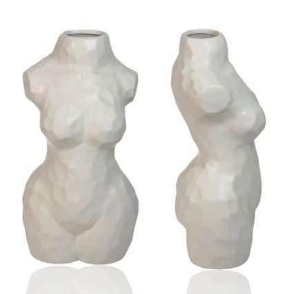 Keramisk vas 30 cm, vit
