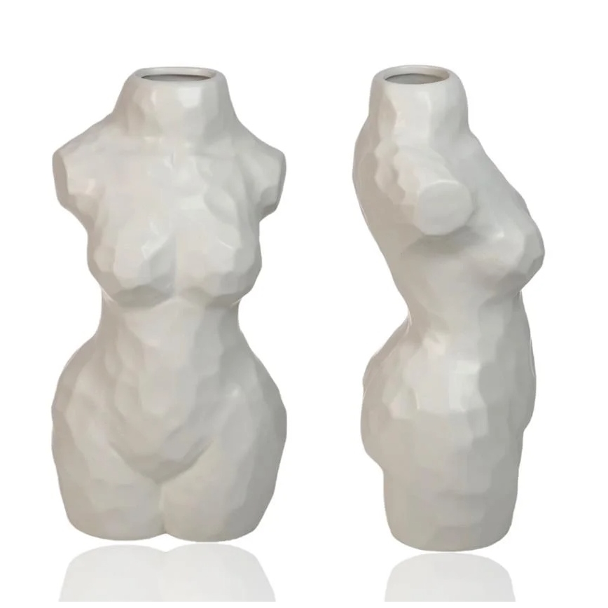 Keramisk vas 30 cm, vit