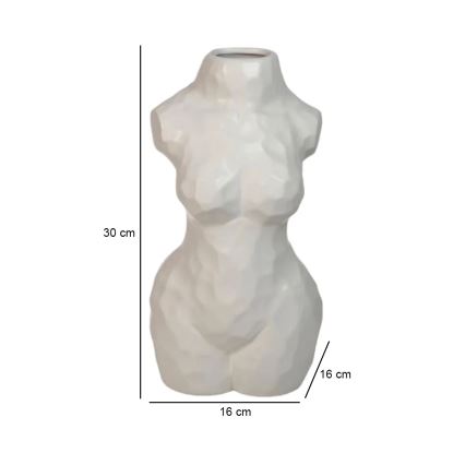Keramisk vas 30 cm, vit