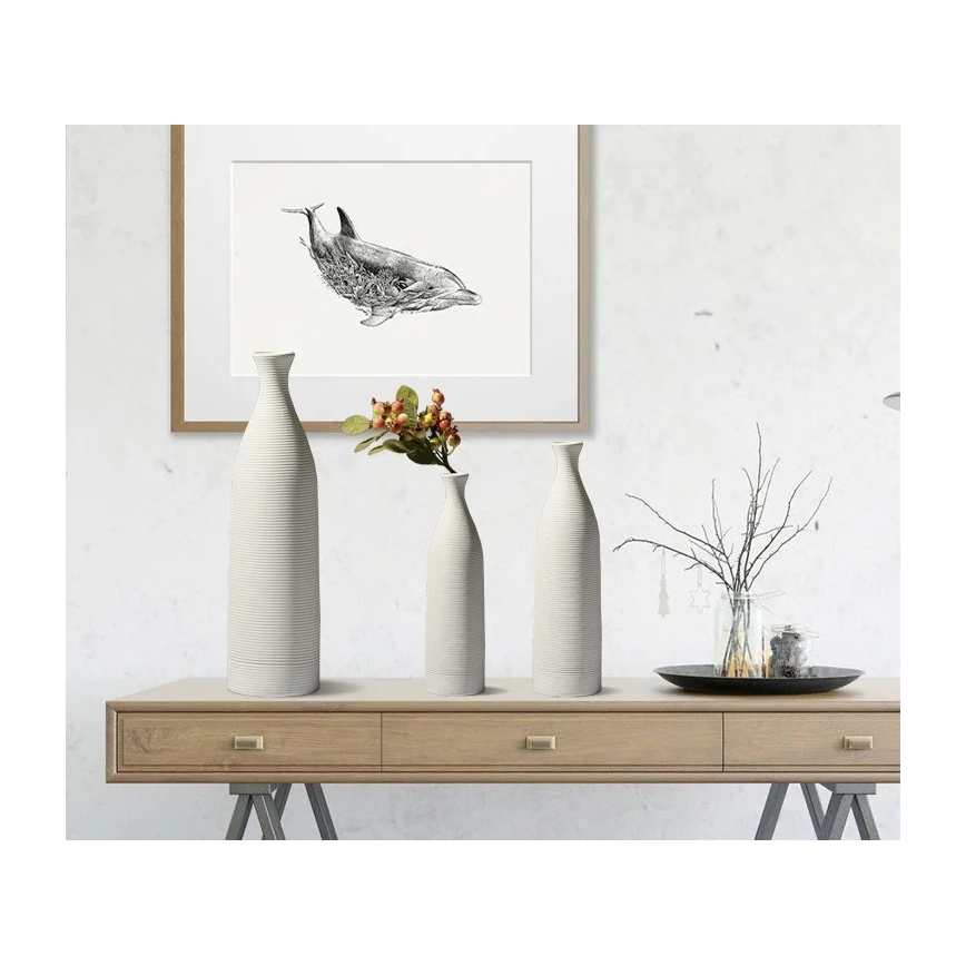 Keramisk vas 46 cm vit