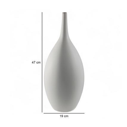 Keramisk vas 47 cm, vit