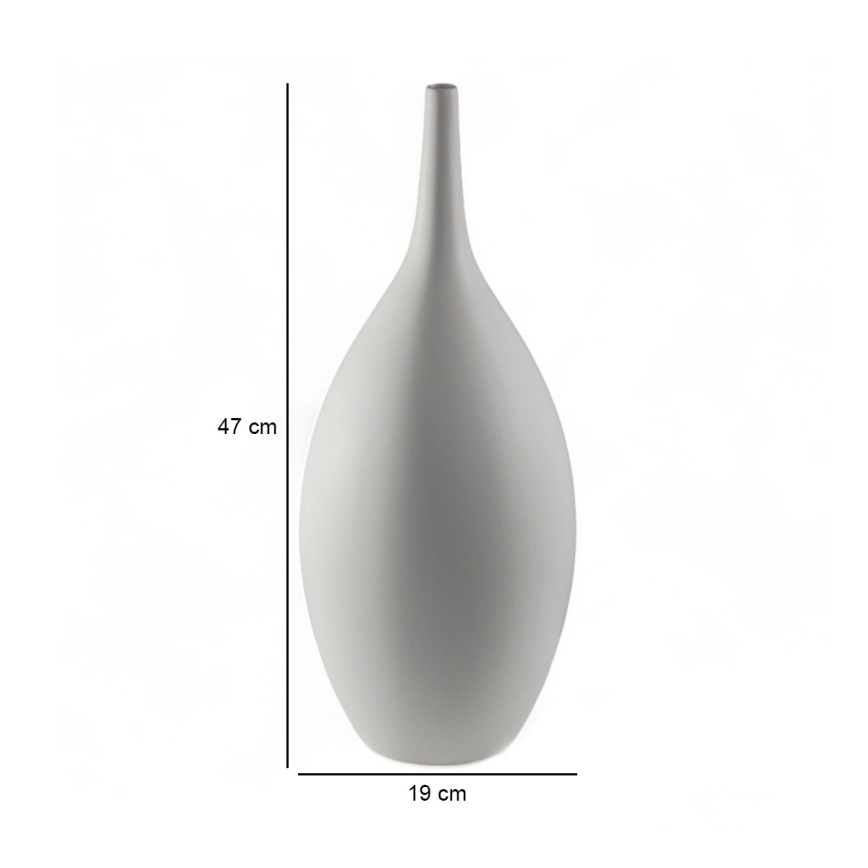Keramisk vas 47 cm, vit