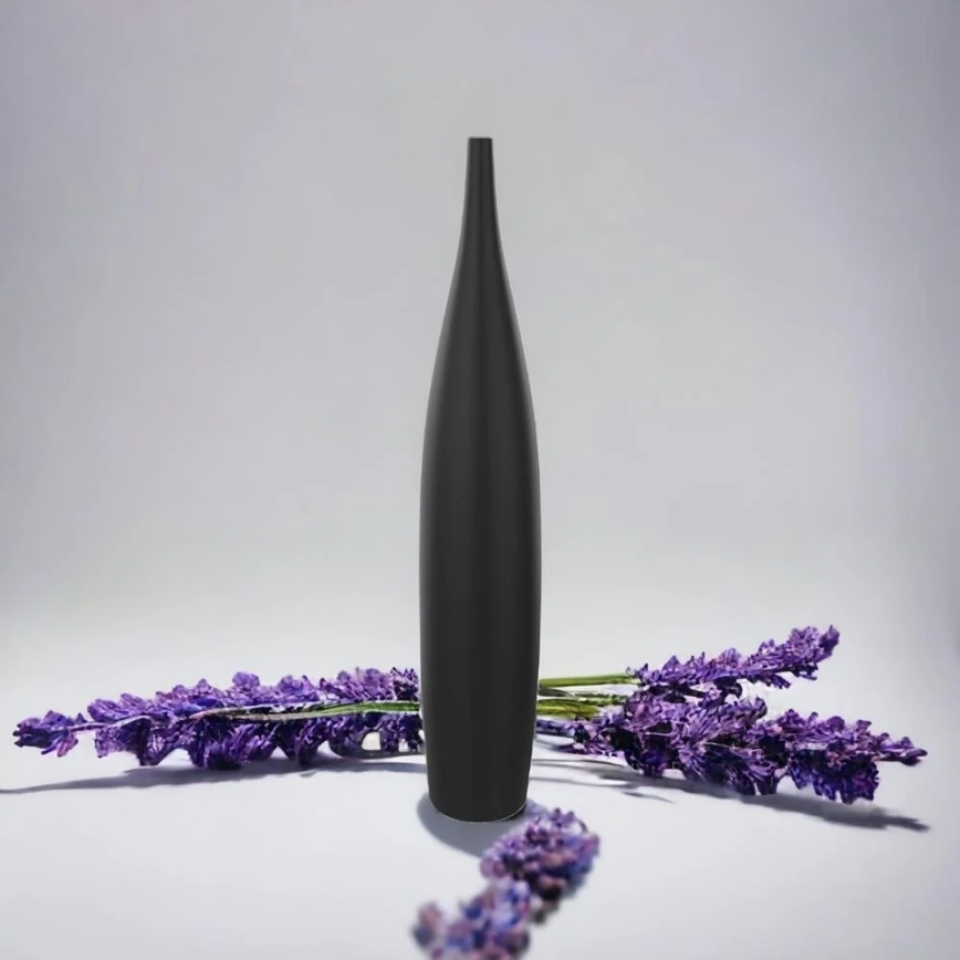 Keramisk vas 70 cm, matt svart