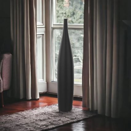 Keramisk vas 70 cm, matt svart