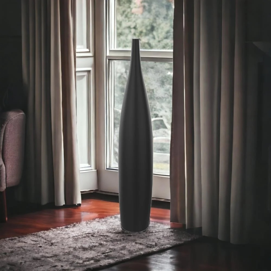 Keramisk vas 70 cm, matt svart