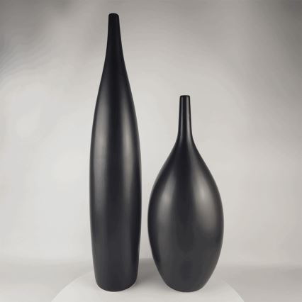 Keramisk vas 70 cm, matt svart