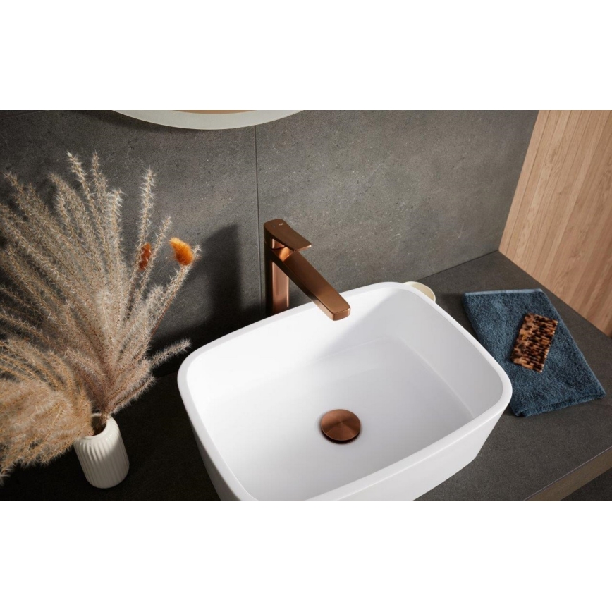 KFA Armatura 4522-712-34 - Tvättställsblandare + bottenventil MALAGA 30,3 cm roséguld