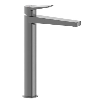 KFA Armatura 4522-712-61 - Tvättställsblandare + bottenventil MALAGA 30,3 cm metallgrå