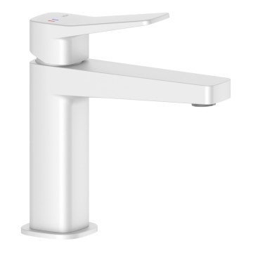 KFA Armatura 4522-815-44 - Tvättställsblandare + bottenventil MALAGA 15,9 cm vit