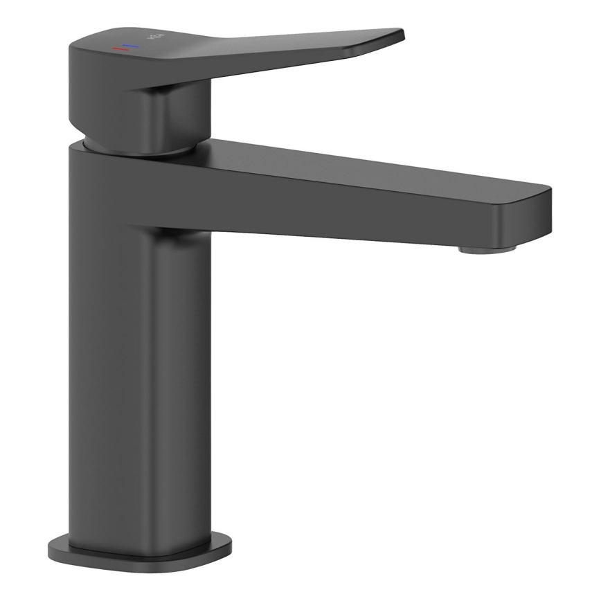 KFA Armatura 4522-815-81 - Tvättställsblandare + bottenventil MALAGA 15,9 cm svart